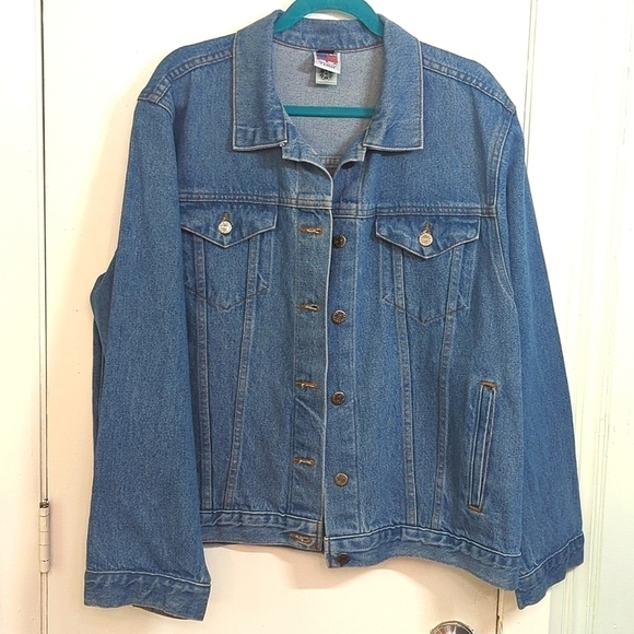 Wow- Rosie the Riveter Women's Labor Union Mint Vintage Denim Jacket sz XL - Picture 2 of 9